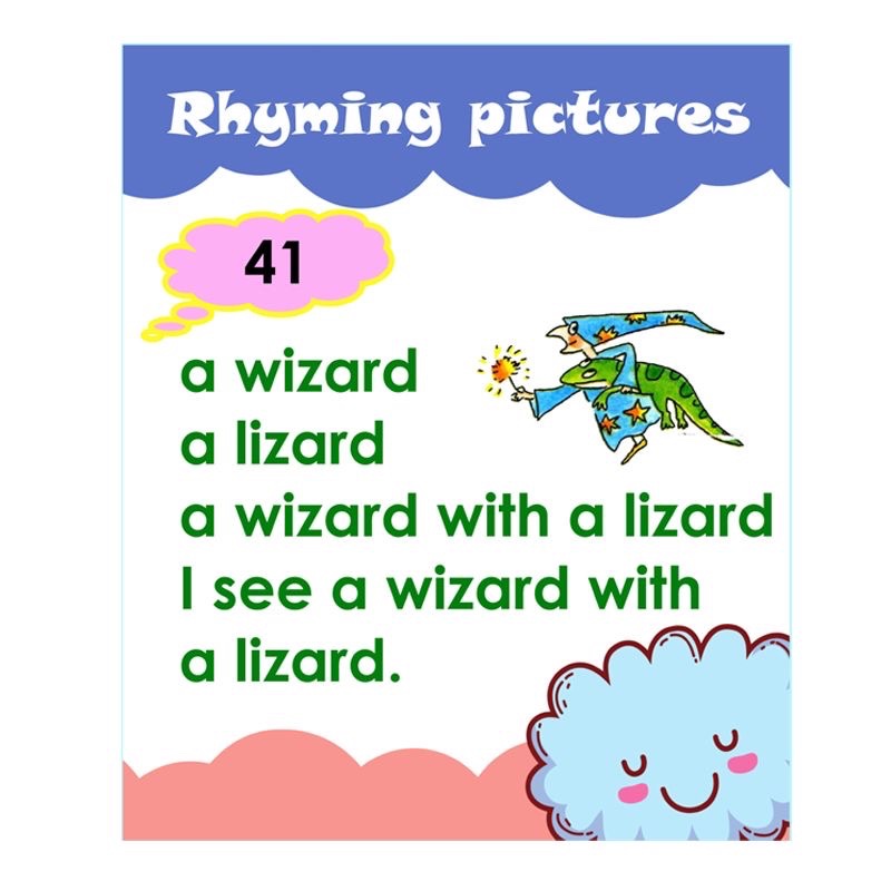 Карточки для чтения Rhyming picture